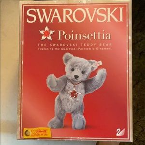 Swarovski Poinsettia Teddy Bear with ornament